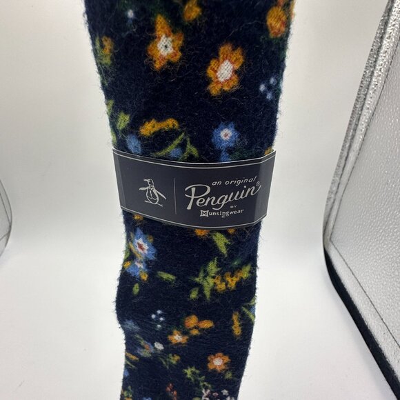 Original Penguin Floral Wool Tie - Navy Blue with Colorful Floral Print - Picture 7 of 10